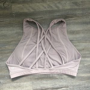 Lululemon Mauve High Neck Free to be Serene Sports Bra